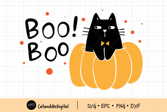 Black Cat in Pumpkin Halloween SVG File Review