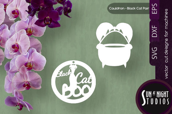 Cauldron and Black Cat Boo Vector Cut Review