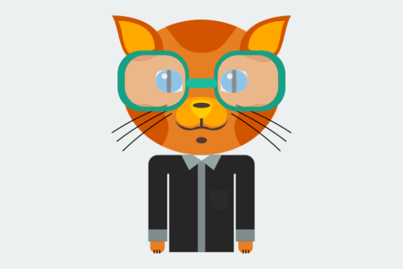 Geek Cat Character Illustration Review