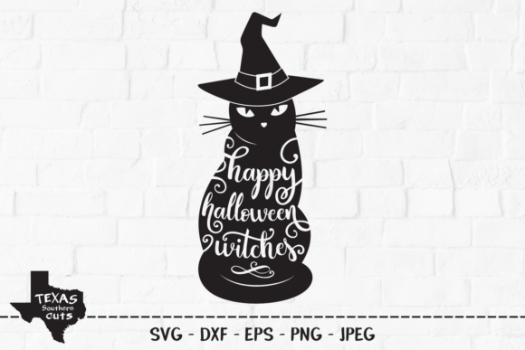 Happy Halloween Witches Cat Design Review