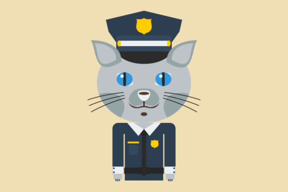Police Cat Character Illustration Review