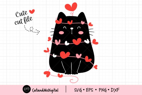 Valentine Black Cat with Heart Embroidery Review